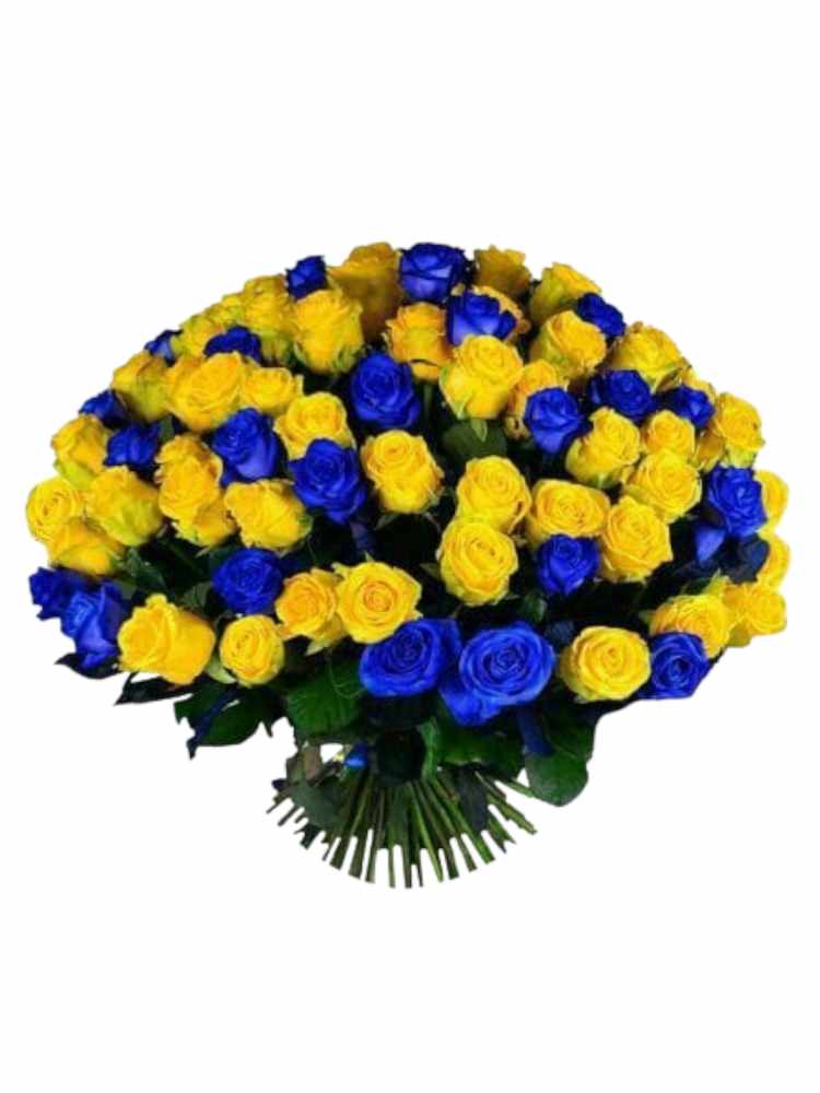 Featured image for “Bouquet di rose blu e gialle”
