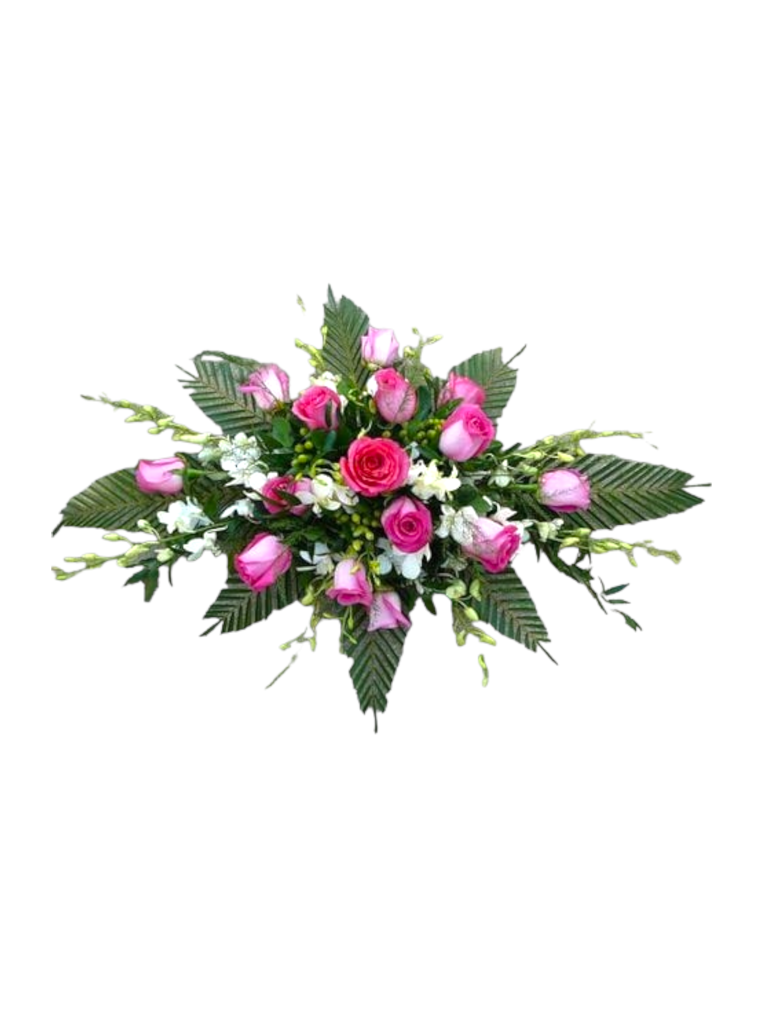Featured image for “Centro tavola ovale rose fucsia”