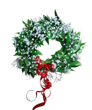 Coroncina per laurea con gypsophila.