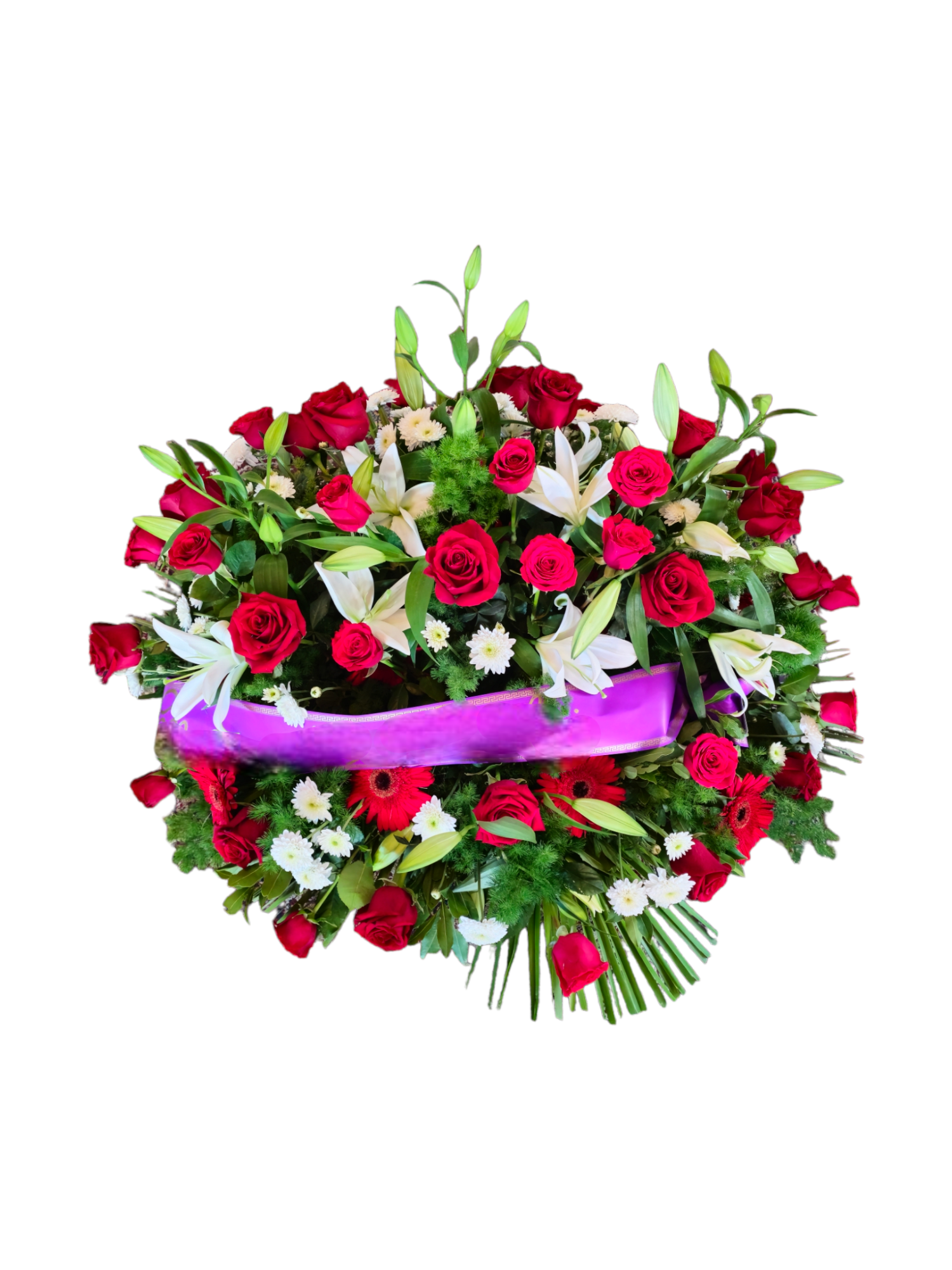 Featured image for “Cuscino funebre gerbere rosse”
