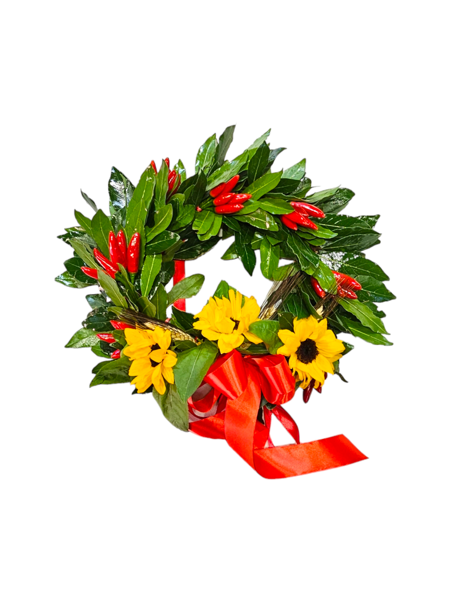 Featured image for “Coroncina girasoli e peperoncini veri”