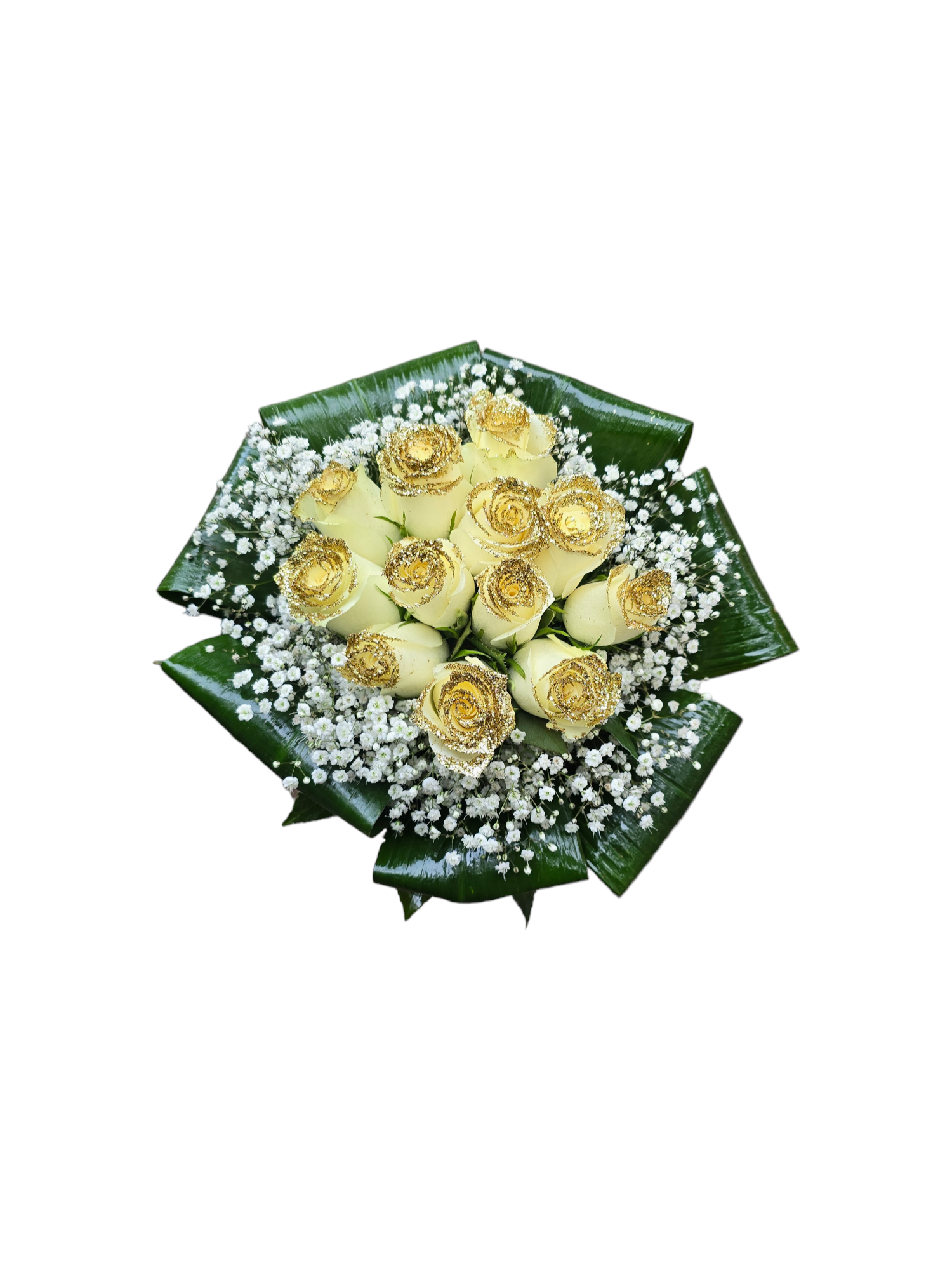 Featured image for “Bouquet di nozze d oro con rose”