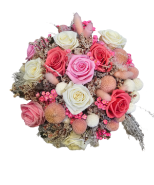 Bouquet da sposa stabilizzato mix rose