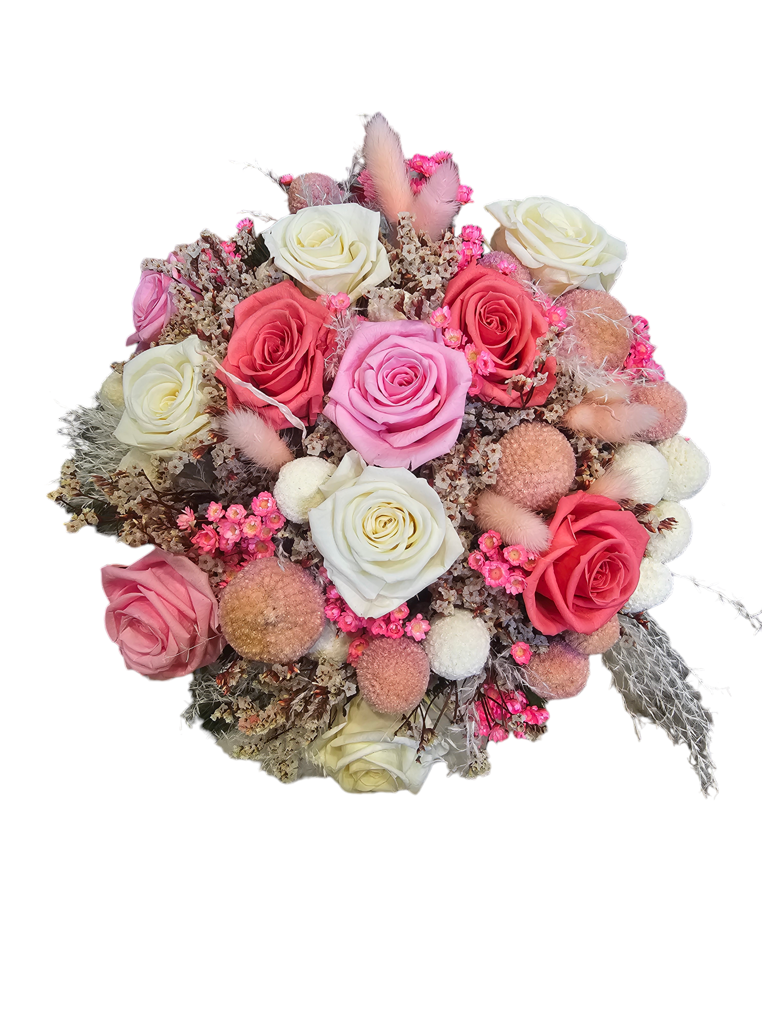 Featured image for “Bouquet da sposa stabilizzato mix rose”