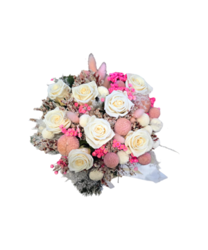 Bouquet da sposa stabilizzato rose bianche
