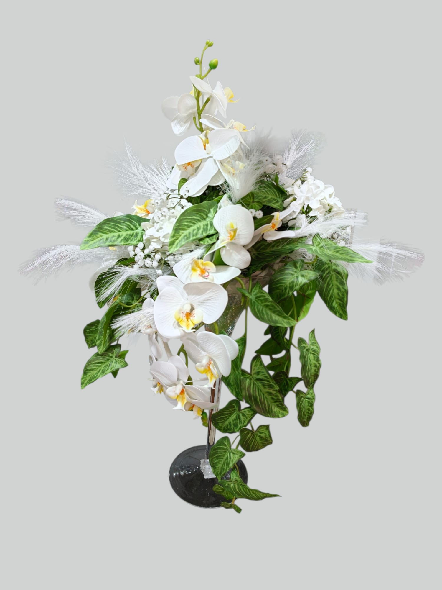 Featured image for “Cascata di Phalaenopsis artificiali bianche”