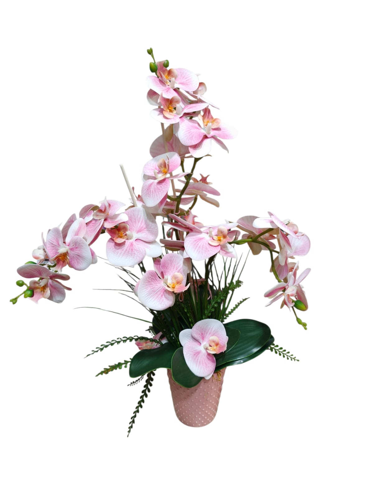Featured image for “Vaso di Phalaenopsis artificiali rosa”