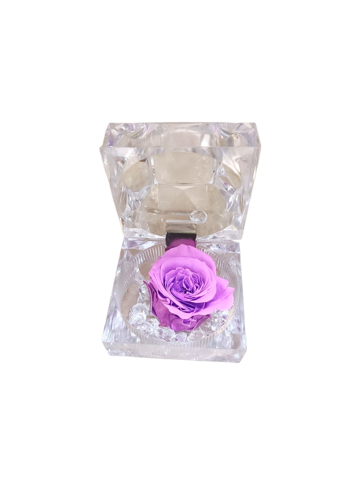 Rosa stabilizzata in scatolina a diamante - immagine 8