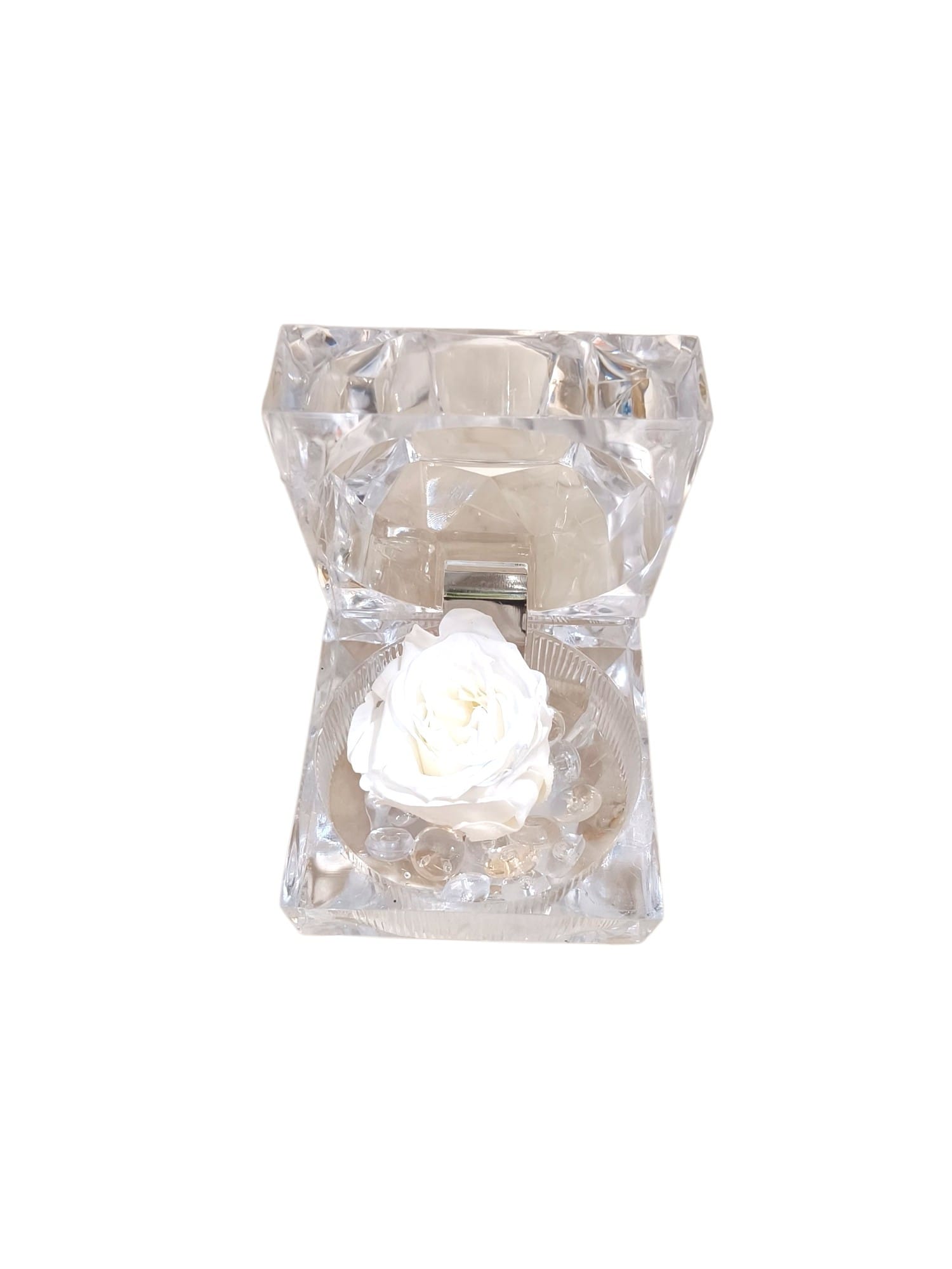 Rosa stabilizzata in scatolina a diamante - immagine 14
